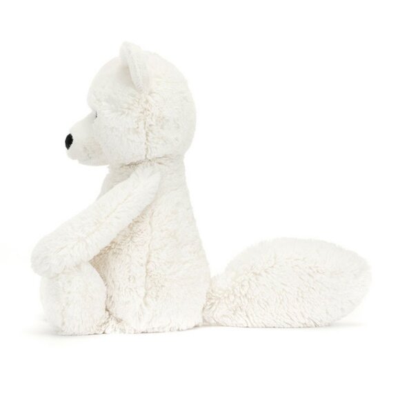 RETIRED Bashful Arctic Fox Jellycat White Plush Collectible BAS3AFX NWT - Picture 2 of 6